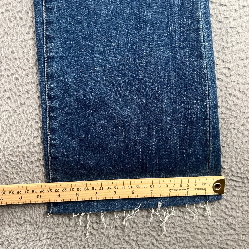 Judy Blue Control Top Flare Jeans Dark Wash Stretch Denim Size 3/26 Raw Hem - Picture 2 of 14